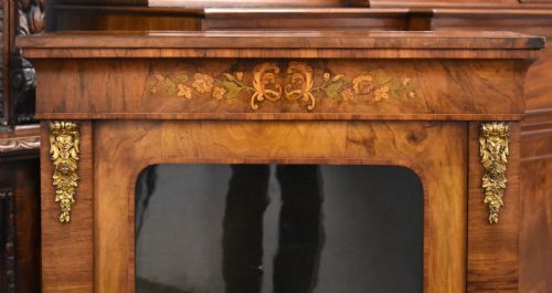VICTORIAN WALNUT AND MARQUETRY PIER CABINET - ADDITIONAL PHOTO 2