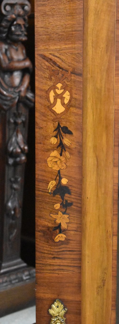 VICTORIAN WALNUT AND MARQUETRY PIER CABINET - ADDITIONAL PHOTO 5
