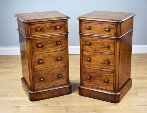 Pair of Victorian Mahogany Bedside Chests