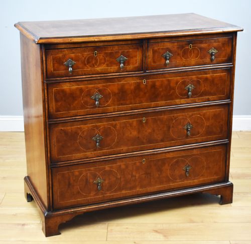 18th Century Walnut and Oyster Veneer Chest of Drawers
