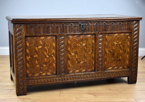 Georgian Oak and Inlaid Coffer