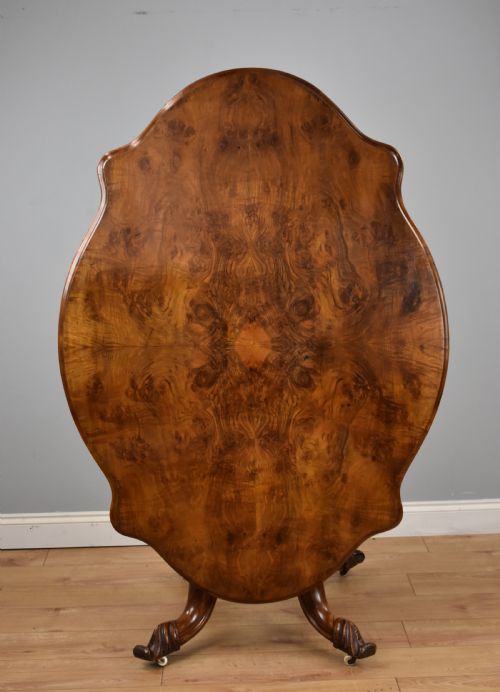 Victorian Burr Walnut Breakfast Table