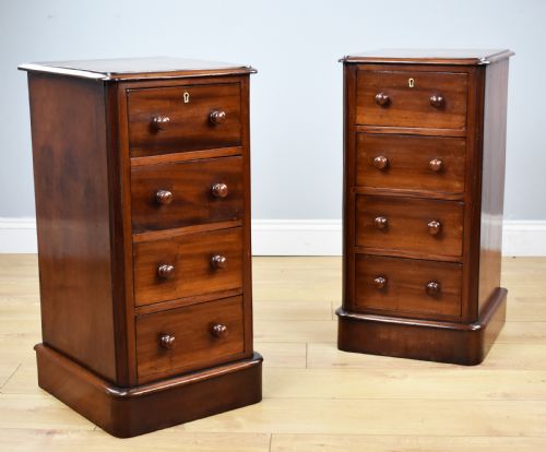Pair of Victorian Mahogany Bedside Chests