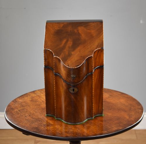 George III Mahogany Knife Box / Stationery Box
