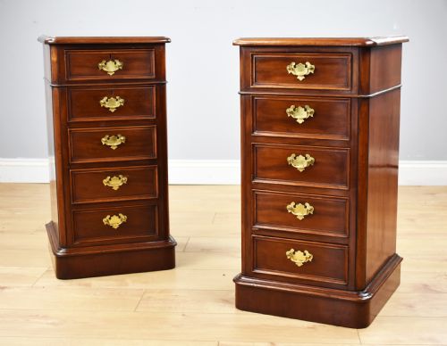 Pair of Victorian Mahogany Bedside Chests