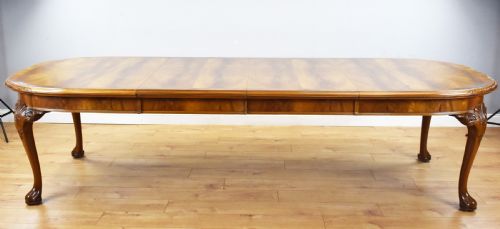 Antique Figured Walnut Dining Table