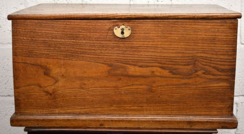 George III Elm Deed Box
