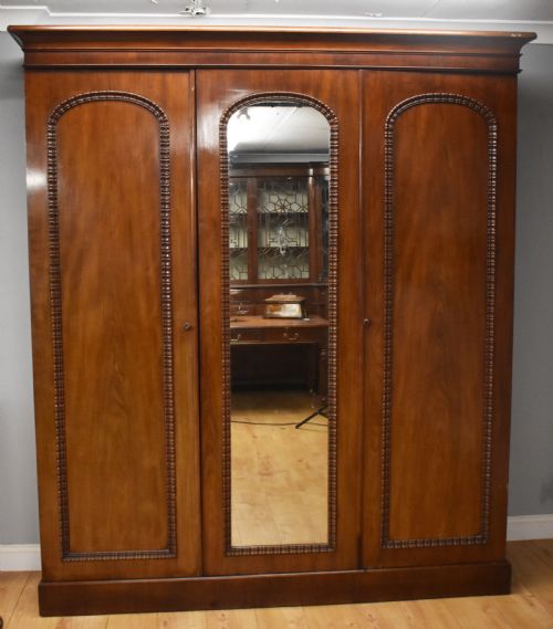 Victorian Mahogany Three Door Wardrobe
