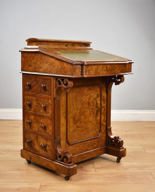 Victorian Burr Walnut Davenport