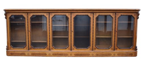 Victorian Oak 6 Door Bookcase