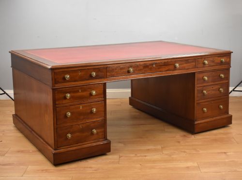 Victorian Mahogany Partners Desk by
