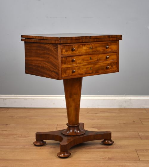 William IV Flame Mahogany Work Table
