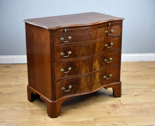 19th Century Mahogany Serpentine Chest Drawers