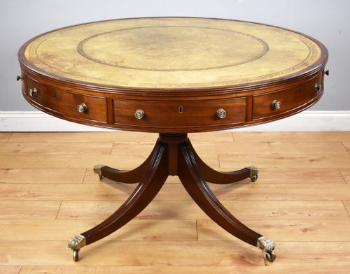 Edwardian Mahogany Drum Table