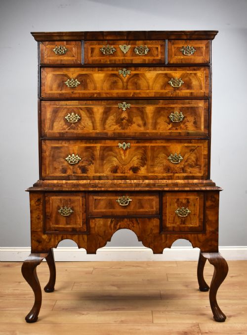 Queen Anne Walnut Chest on Stand
