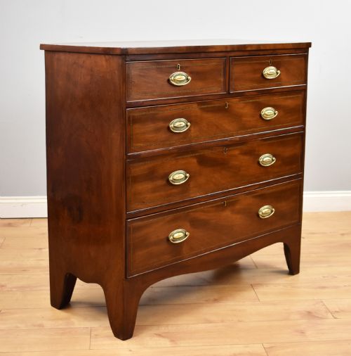 Antique Mahogany Inlaid Chest of Drawers