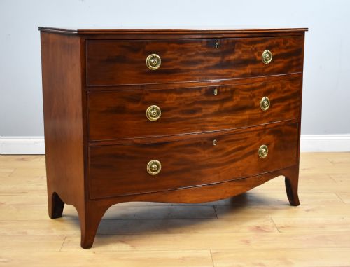 Regency Mahogany Bow Front Chest of Drawers