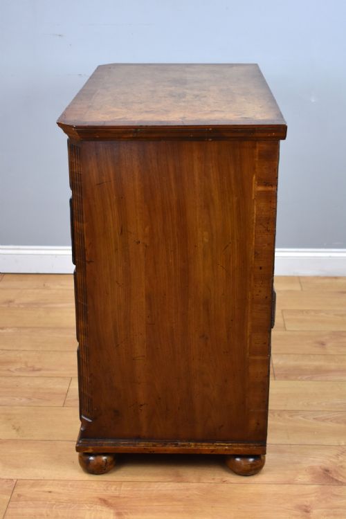 GEORGE III BURR WALNUT CHEST OF DRAWERS - ADDITIONAL PHOTO 2