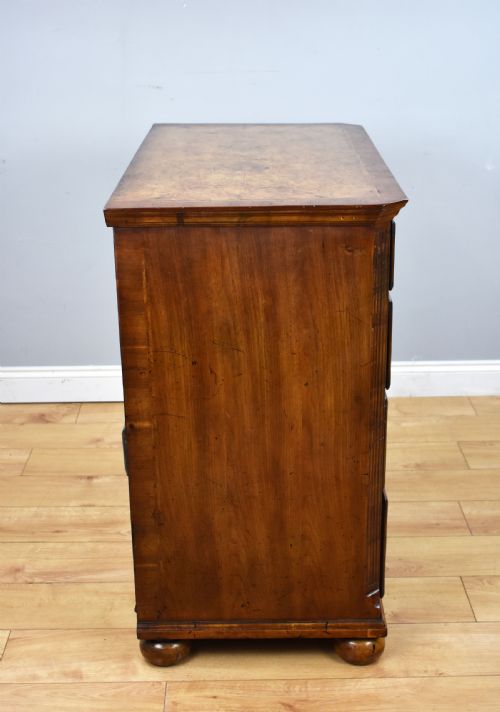 GEORGE III BURR WALNUT CHEST OF DRAWERS - ADDITIONAL PHOTO 3