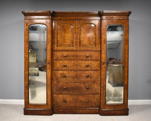 Victorian Burr Walnut Wardrobe
