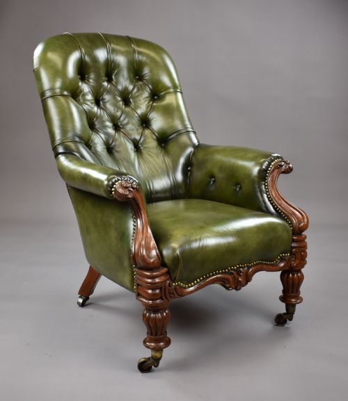William IV Hand Dyed Leather Armchair