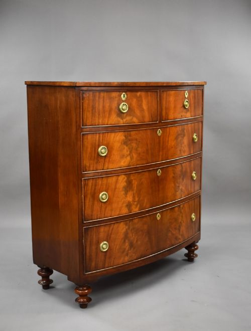 Victorian Mahogany Bow Front Chest of Drawers