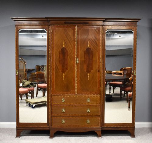 Edwardian Mahogany Wardrobe