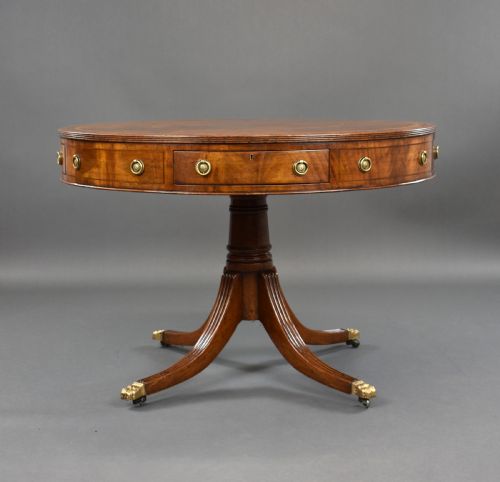 Edwardian Mahogany Drum Table