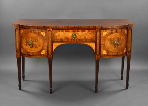 George III Mahogany and Satinwood Sideboard