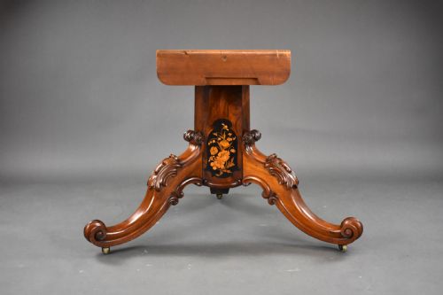 VICTORIAN BURR WALNUT AND MARQUETRY BREAKFAST TABLE BY JOHN KENDAL - ADDITIONAL PHOTO 9