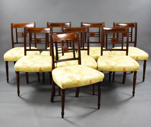Set of 8 19th Century Mahogany Dining Chairs