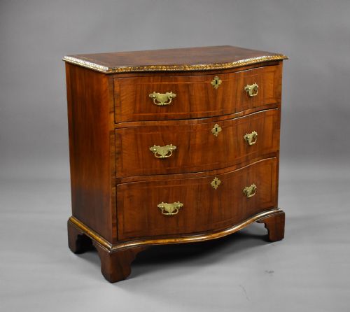 19th Century Walnut Serpentine Chest