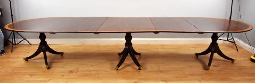 Regency Style Mahogany Pedestal Dining Table