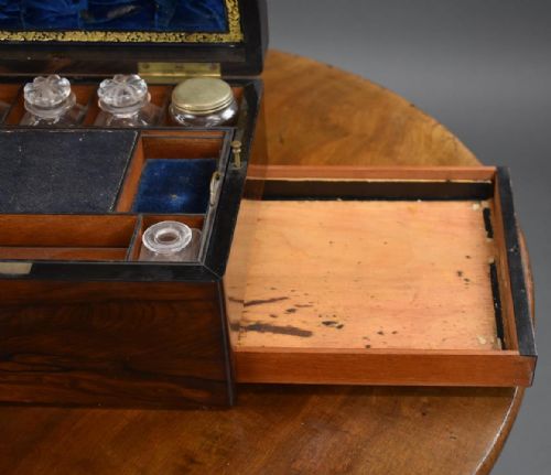 19TH CENTURY ROSEWOOD DRESSINGJEWELLERY BOX - ADDITIONAL PHOTO 10