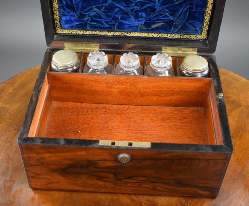 19TH CENTURY ROSEWOOD DRESSINGJEWELLERY BOX - ADDITIONAL PHOTO 12