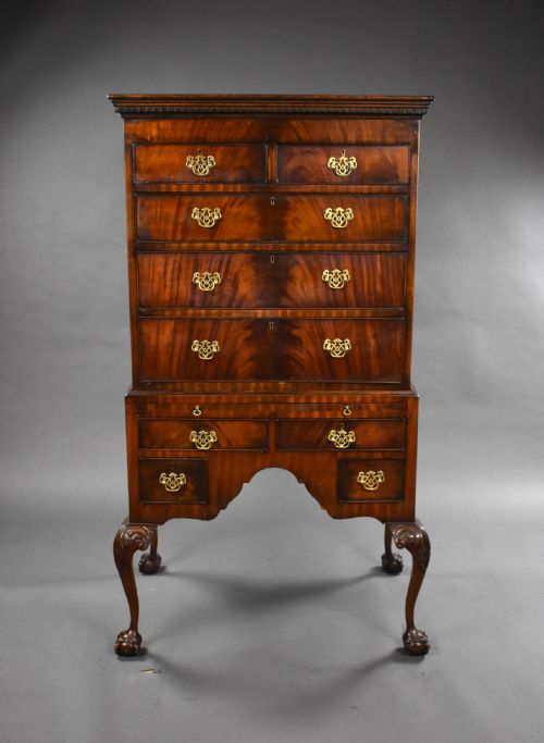 Antique Mahogany Chest on Stand