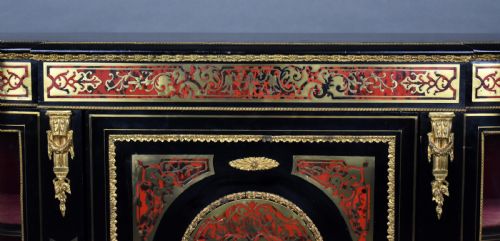 VICTORIAN EBONISED BOULLE CREDENZA - ADDITIONAL PHOTO 10