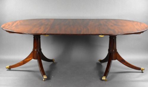 Antique Mahogany Regency Style Pedestal Dining Table