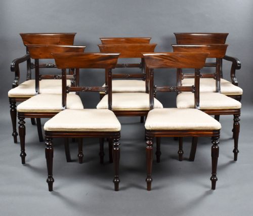 Set Eight 1930s Mahogany Dining Chairs