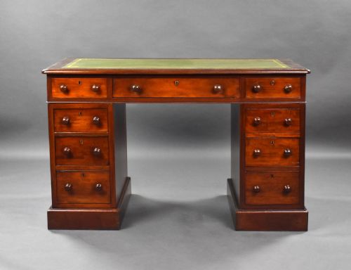 Victorian Mahogany Pedestal Desk