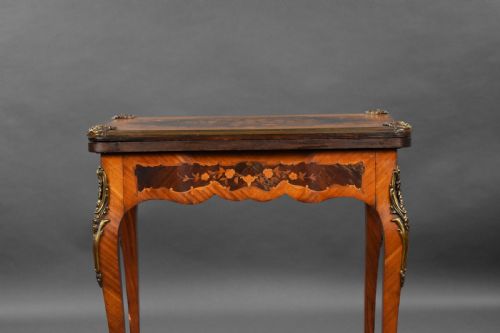 VICTORIAN MARQUETRY CARD TABLE - ADDITIONAL PHOTO 12