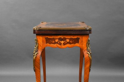 VICTORIAN MARQUETRY CARD TABLE - ADDITIONAL PHOTO 14