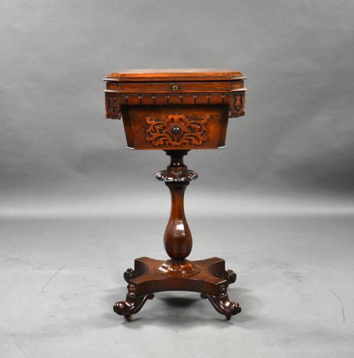 WILLIAM IV ROSEWOOD TEA POY - ADDITIONAL PHOTO 1