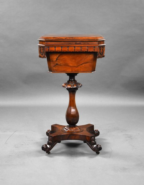 WILLIAM IV ROSEWOOD TEA POY - ADDITIONAL PHOTO 4