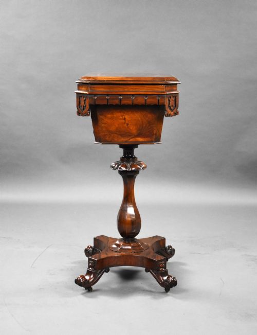 WILLIAM IV ROSEWOOD TEA POY - ADDITIONAL PHOTO 5