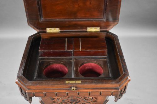 WILLIAM IV ROSEWOOD TEA POY - ADDITIONAL PHOTO 9