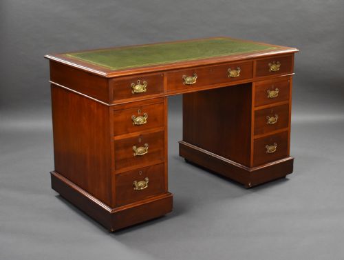 Victorian Mahogany Pedestal Desk
