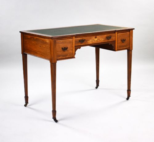 Edwardian Inlaid Mahogany Writing Table
