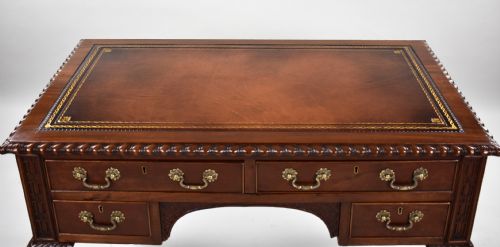 MAHOGANY CHIPPENDALE STYLE WRITING TABLE - ADDITIONAL PHOTO 8