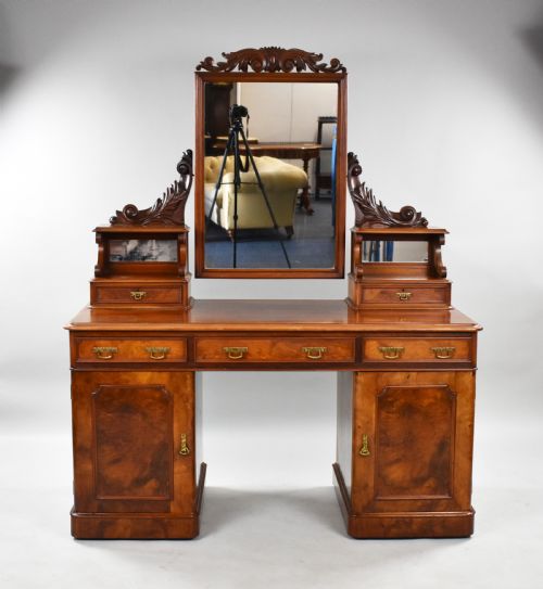 Victorian Burr Walnut Dressing Table